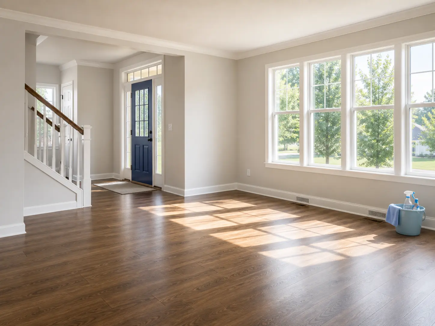 Clean empty room ready for move-in after professional cleaning