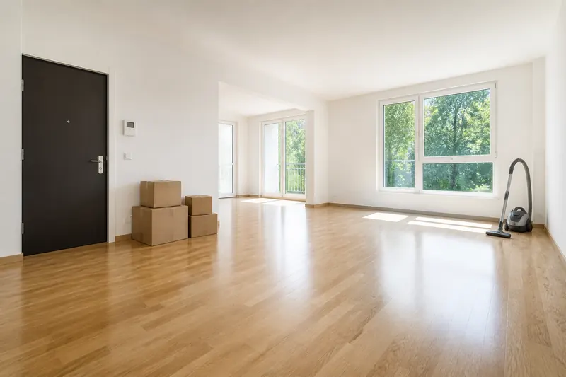 Freshly cleaned empty apartment ready for move-in after a move-out cleaning service
